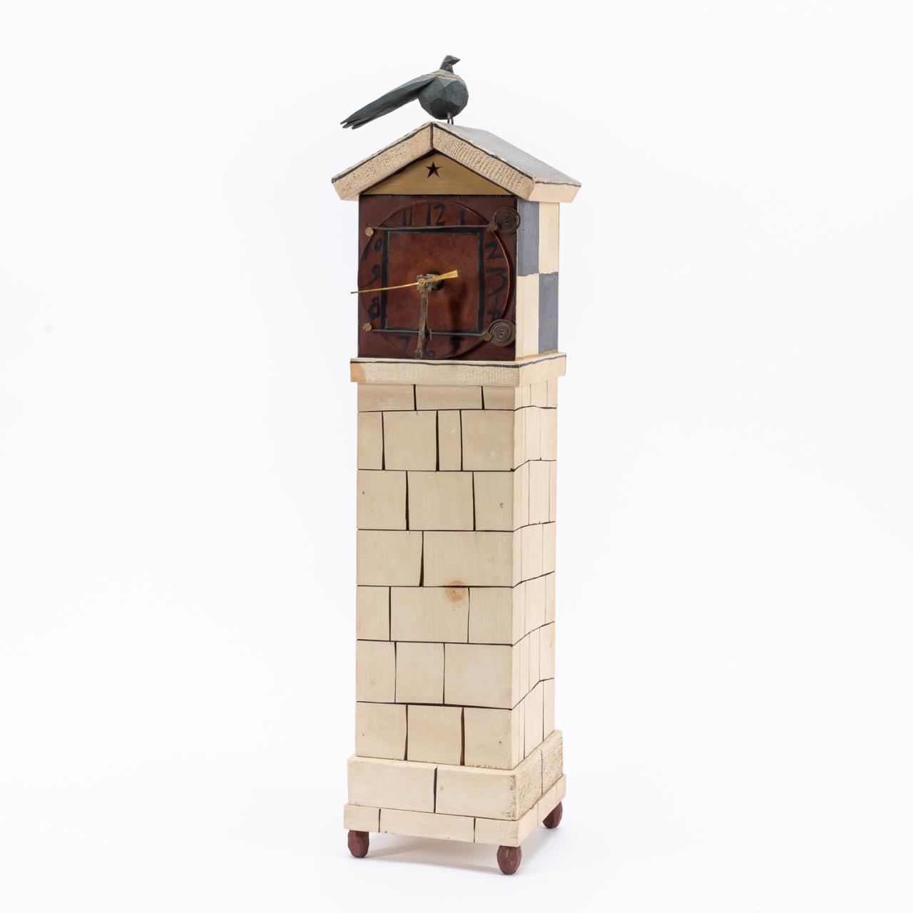 DAN HALE, PAINTED FOLK ART CLOCK
