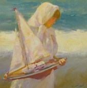 DAN MCCAW O/C, GIRL WITH SAILB