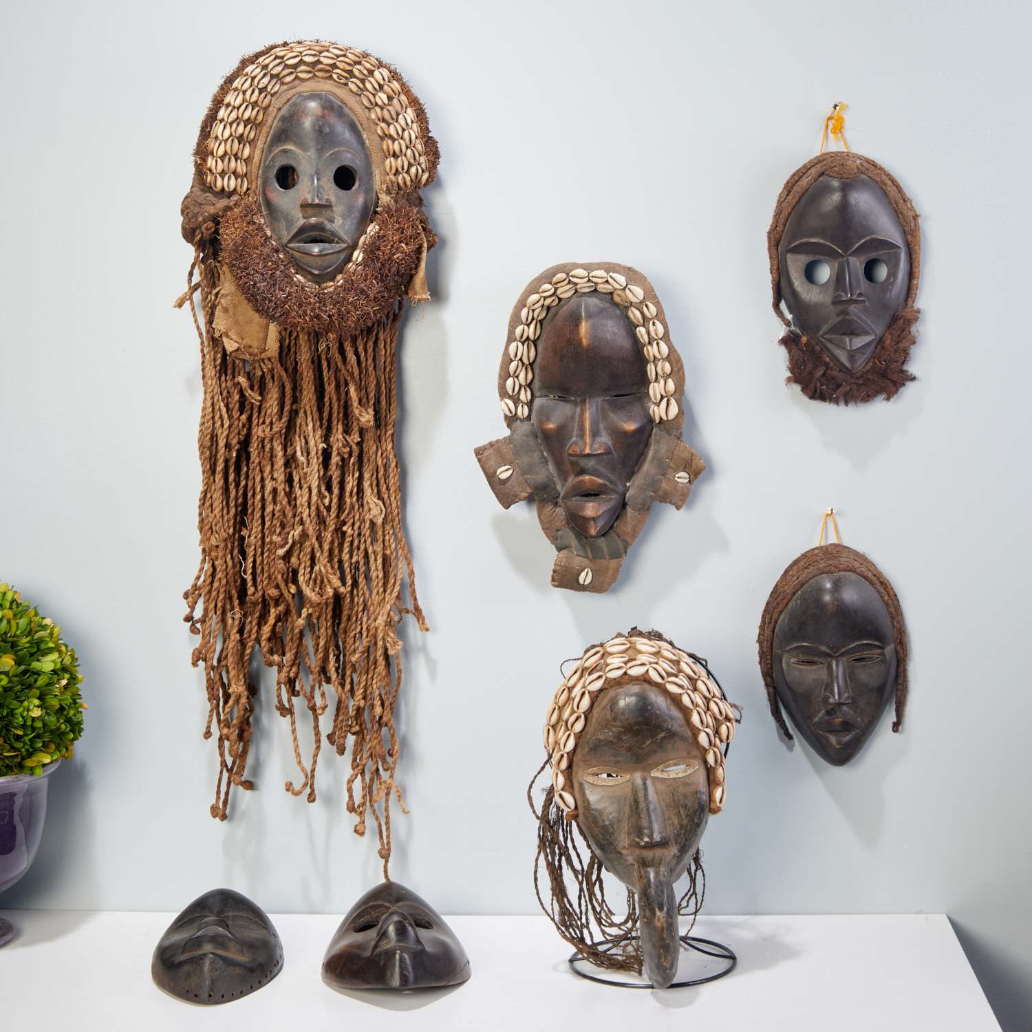 DAN PEOPLES, (7) MASKS Ivory
