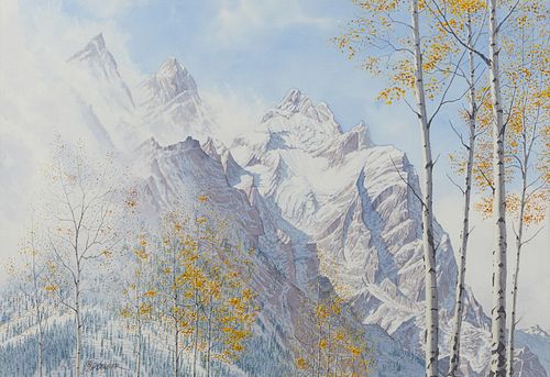 DAN STOUFFER "TETONS - RISING MIST"