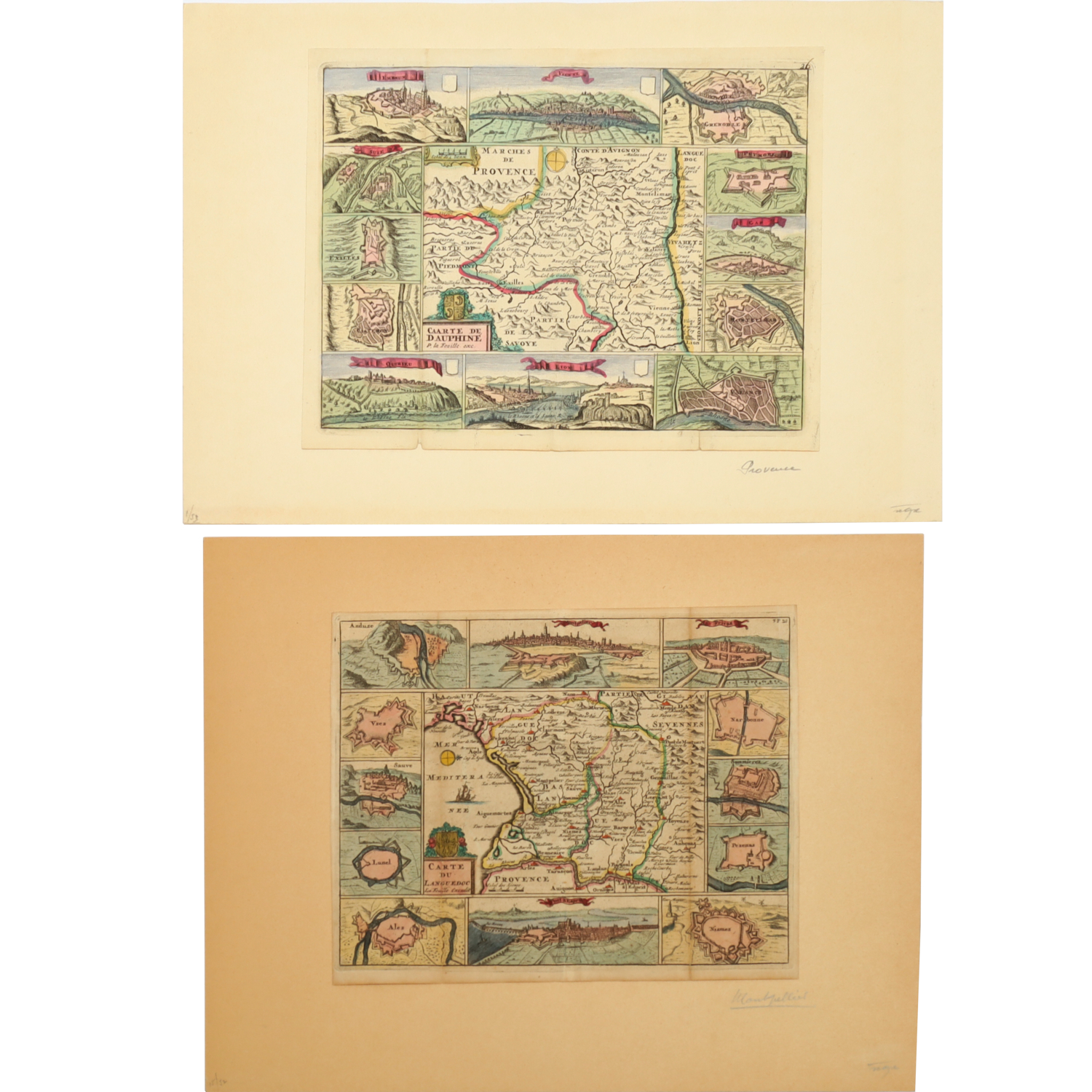DANIEL DE LA FEUILLE, (2) MAPS OF