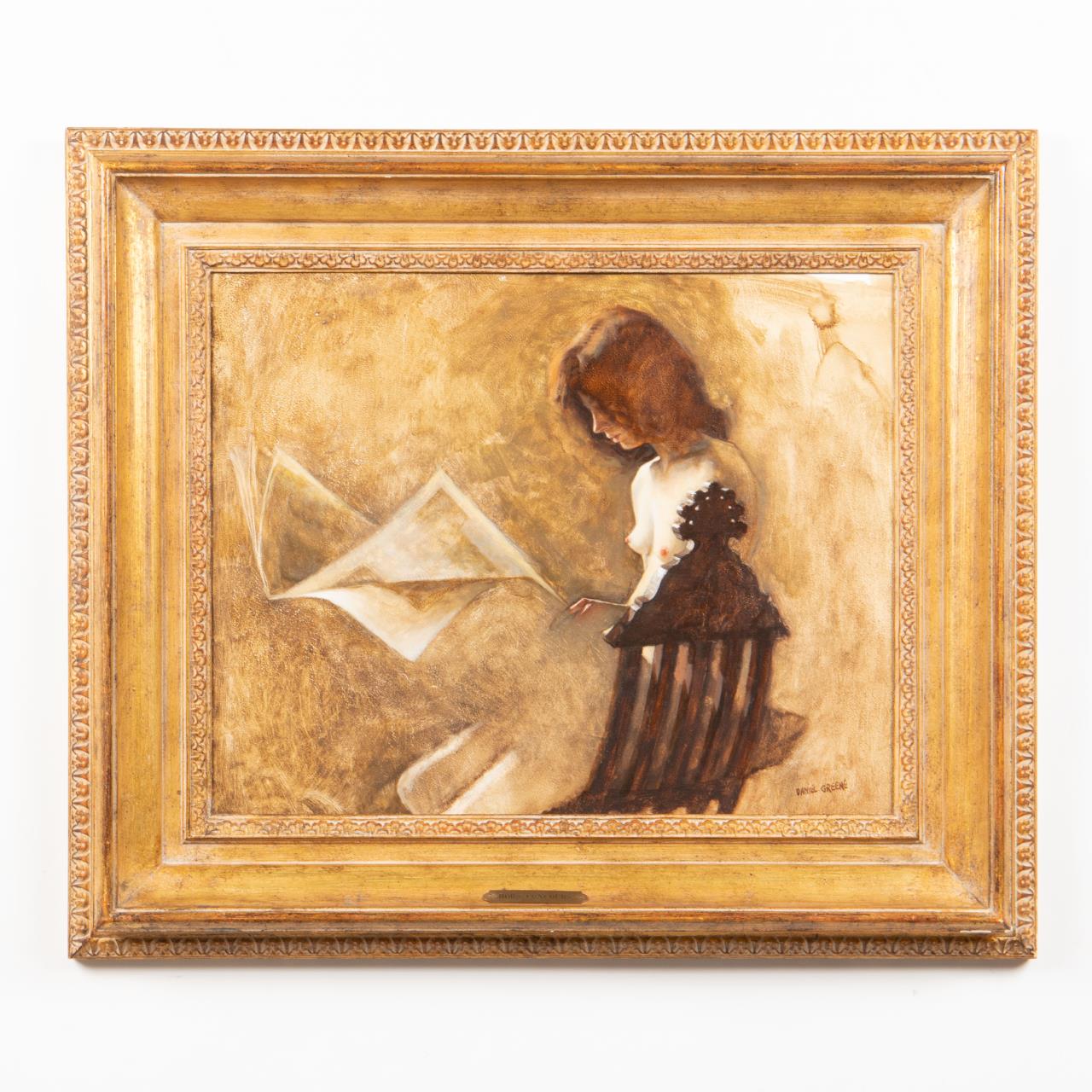 DANIEL GREENE, FEMALE NUDE OIL ON