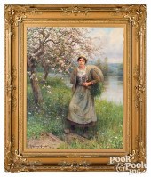 DANIEL RIDGWAY KNIGHT OIL CANV