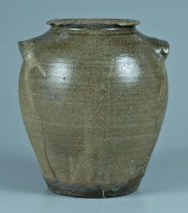 Daniel Seagle stoneware jar, o