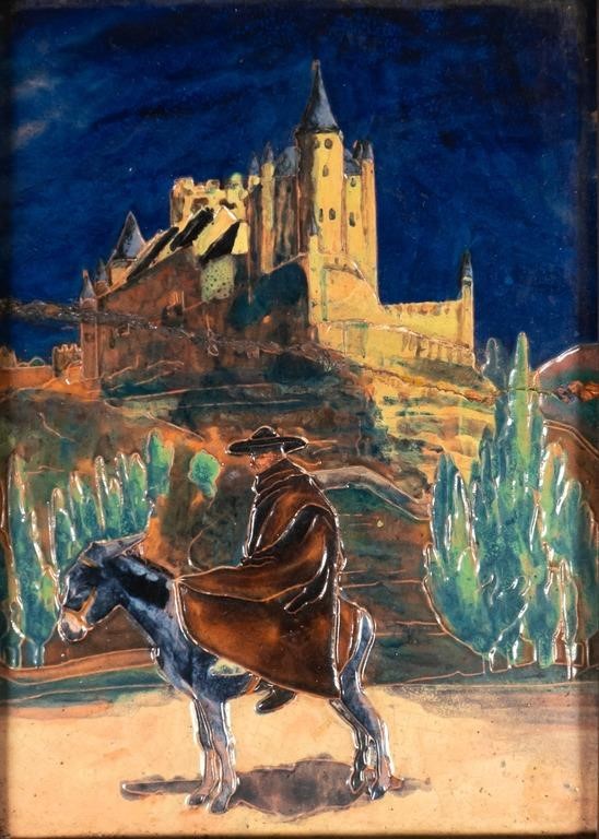 DANIEL ZULOAGA POTTERY TILE MAN