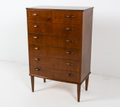 DANISH BEECH TALLBOY CHEST C.