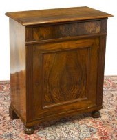 DANISH FIGURED WOOD CONSOLE CA