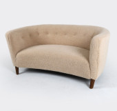 DANISH LAMBS WOOL BANANA SOFA