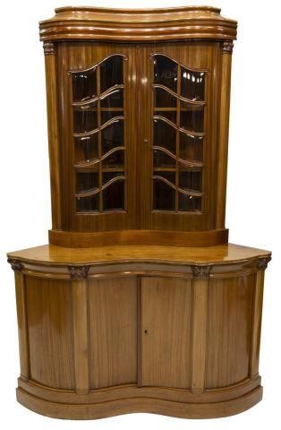 DANISH MAHOGANY CORNER DISPLAY