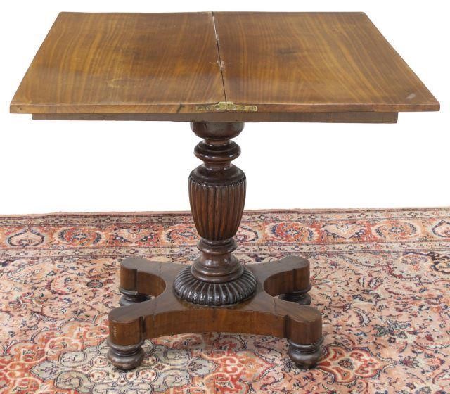 DANISH MAHOGANY FLIP-TOP GAMES CARD
