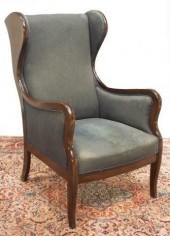 DANISH MAHOGANY FRAME WINGBACK