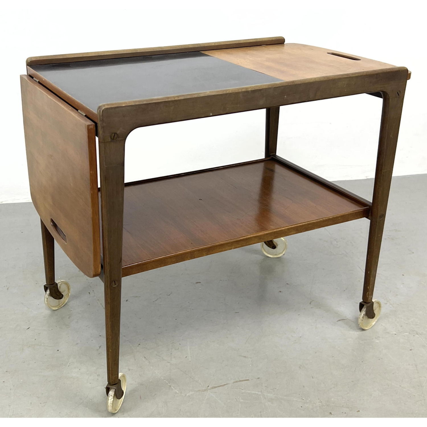 Danish Modern Bar Cart Server. Open