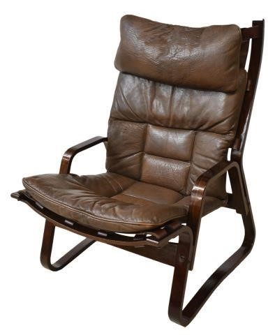 DANISH MODERN BENTWOOD LEATHER 