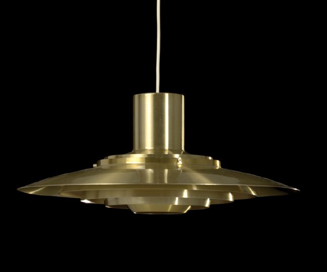 Danish Modern Brushed Brass-Colored