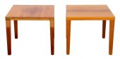 DANISH MODERN CHERRY WOOD SQUA
