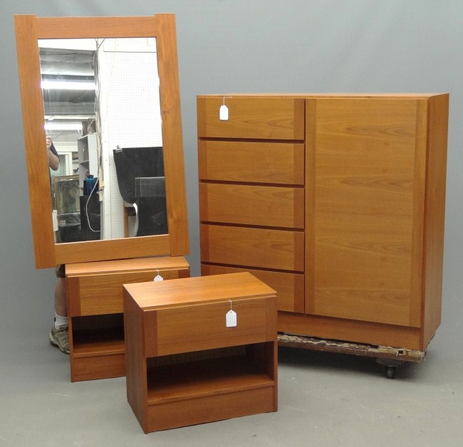 Danish modern chifferobe and two