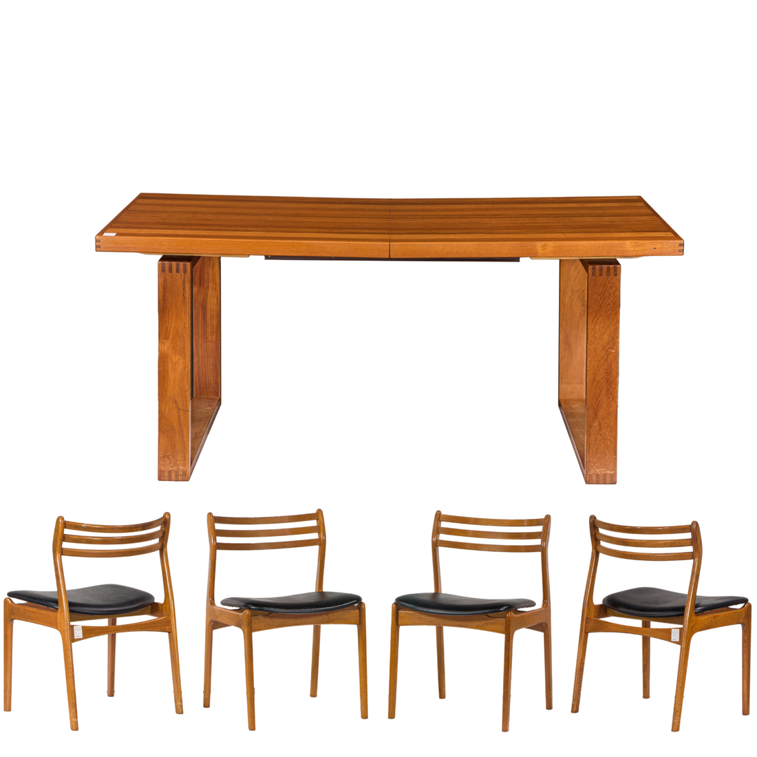 DANISH MODERN, DINING SUITE, FIVE