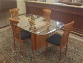 DANISH MODERN DINING TABLE AND