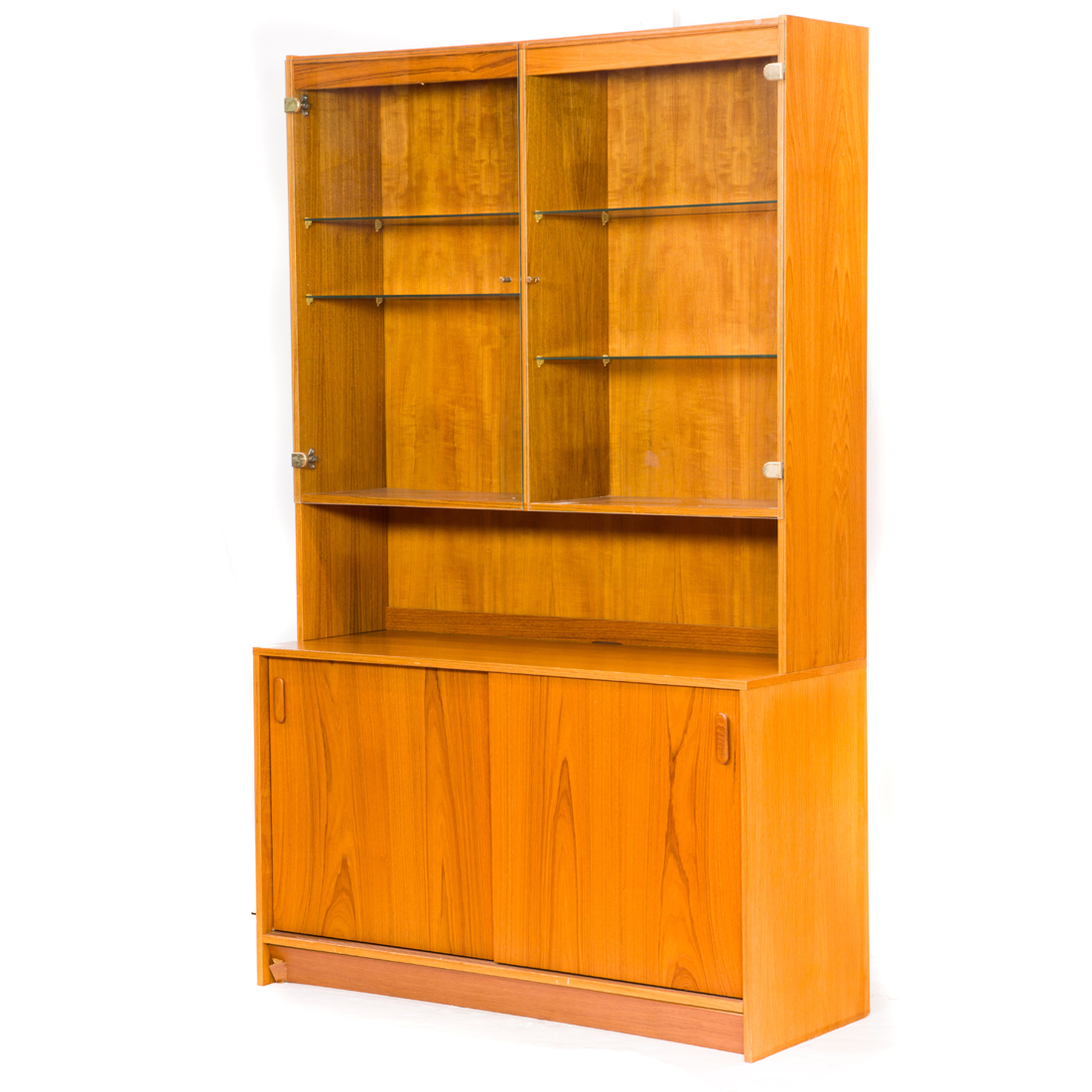 DANISH MODERN, DISPLAY CASE, IN TWO