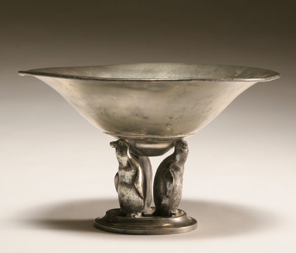 Danish Modern hammered pewter