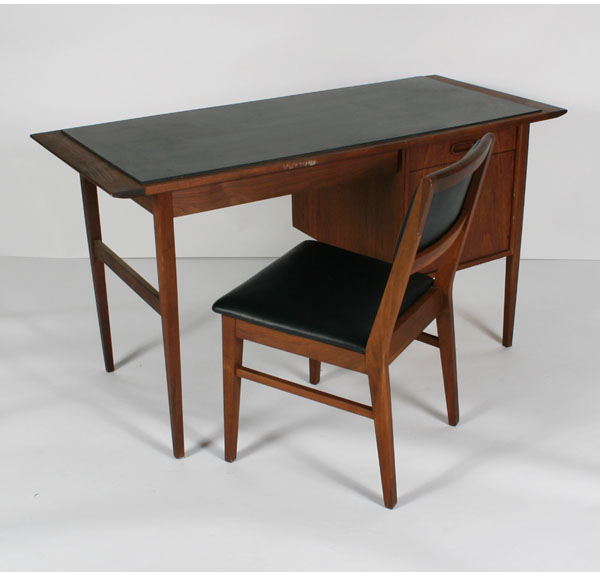 Danish modern kneehole writing desk