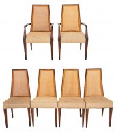 DANISH MODERN MAHOGANY CANED D