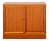 DANISH MODERN OAK 2 DOOR SILVE