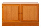 DANISH MODERN OAK 2 DOOR SILVE