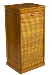 DANISH MODERN OAK TAMBOUR DOOR