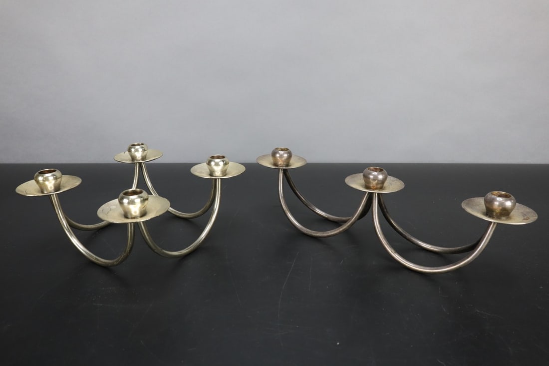 DANISH MODERN PAIR OF CANDLE