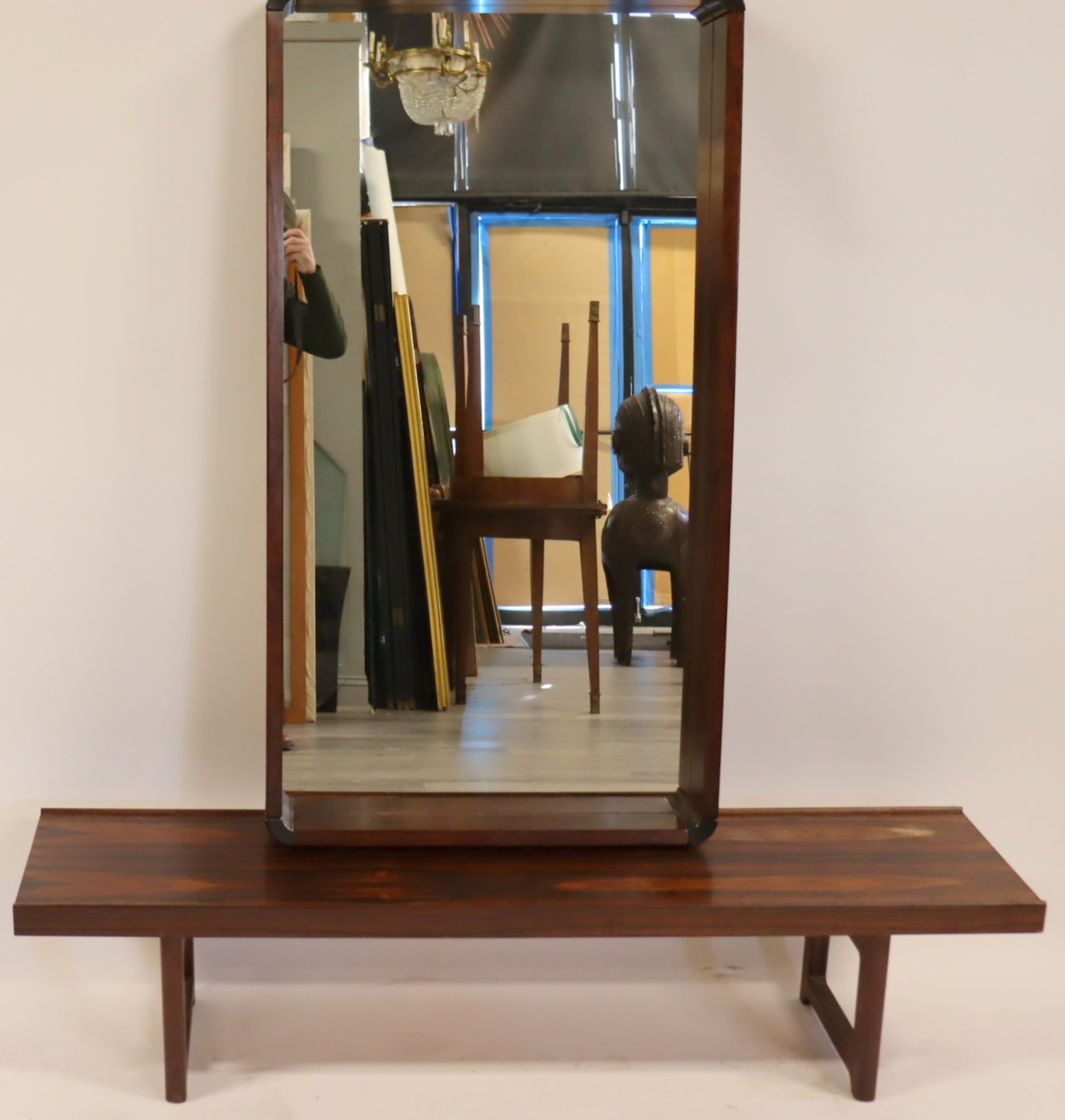 DANISH MODERN ROSEWOOD BENCH &