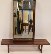 DANISH MODERN ROSEWOOD BENCH &
