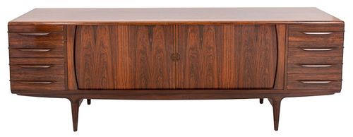 DANISH MODERN ROSEWOOD TAMBOUR DOOR