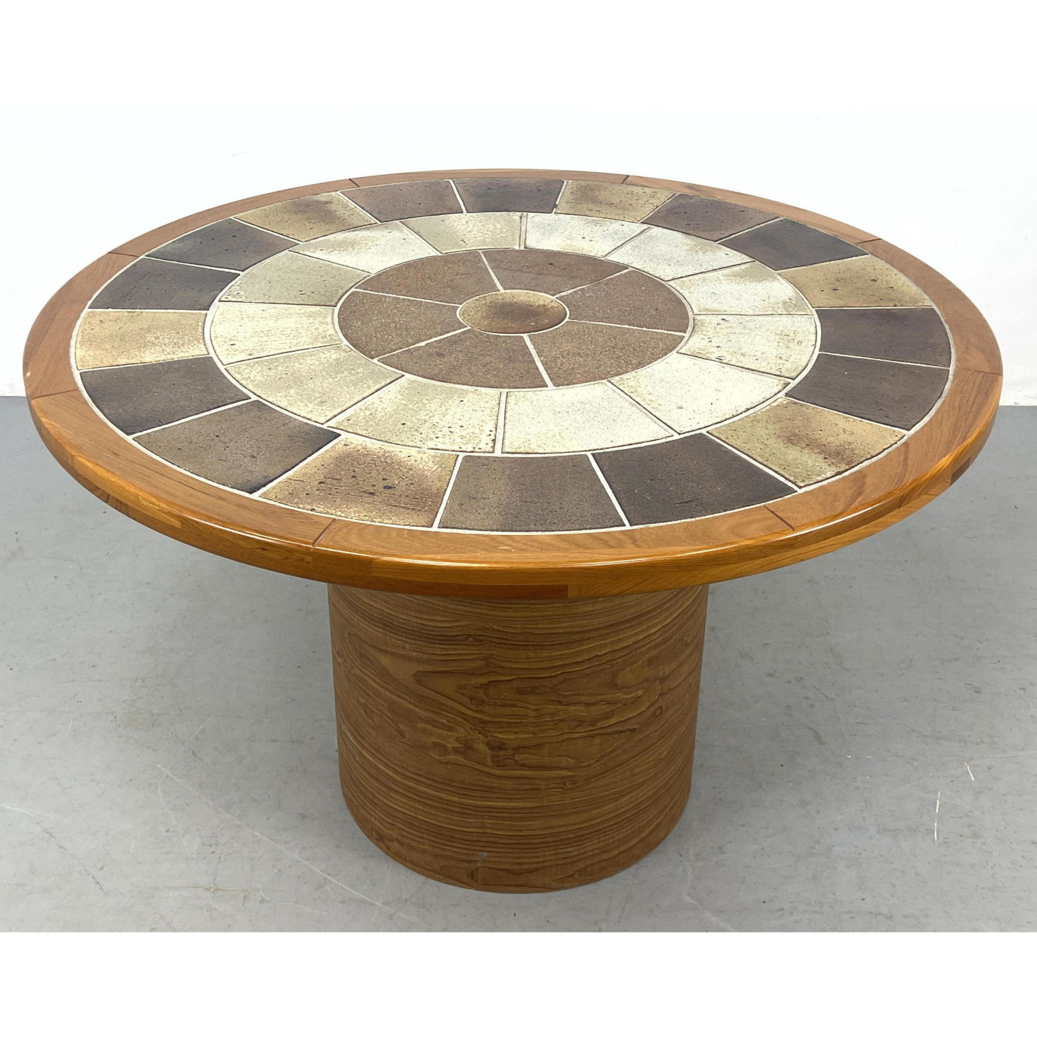 Danish Modern Round Tile Top Dining