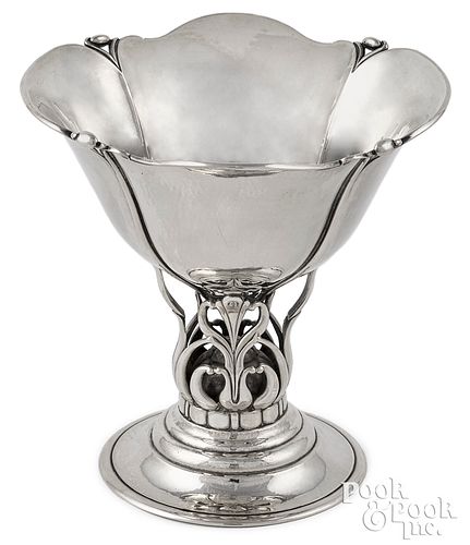 DANISH MODERN SILVER FOOTED BOWL,