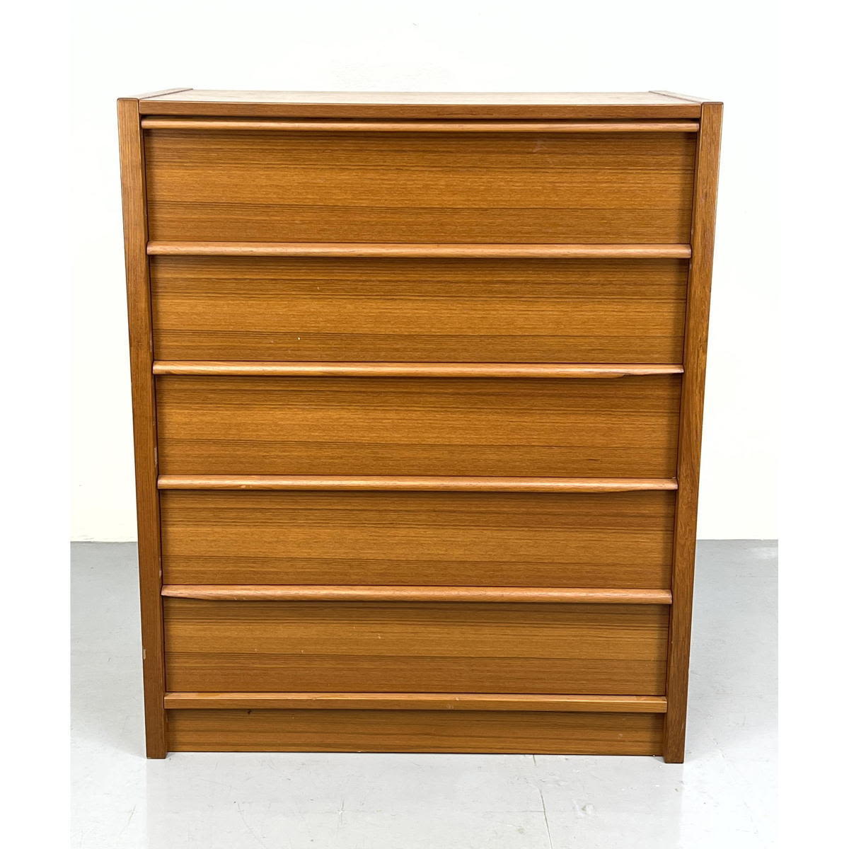 Danish Modern Teak 5 Drawer Dresser