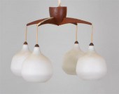 DANISH MODERN TEAK AND FROSTED