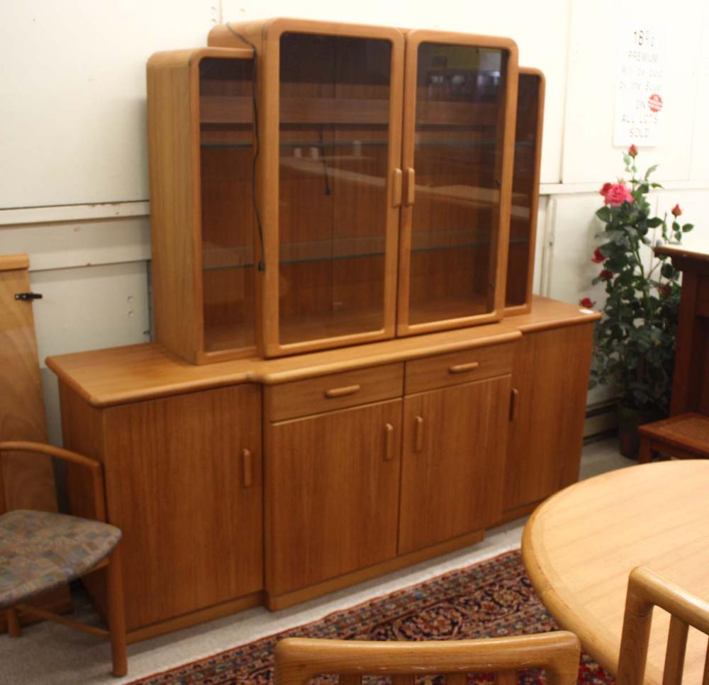 DANISH MODERN TEAK CHINA HUTCH,