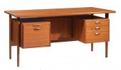 DANISH MODERN TEAK DESK, CHAIR