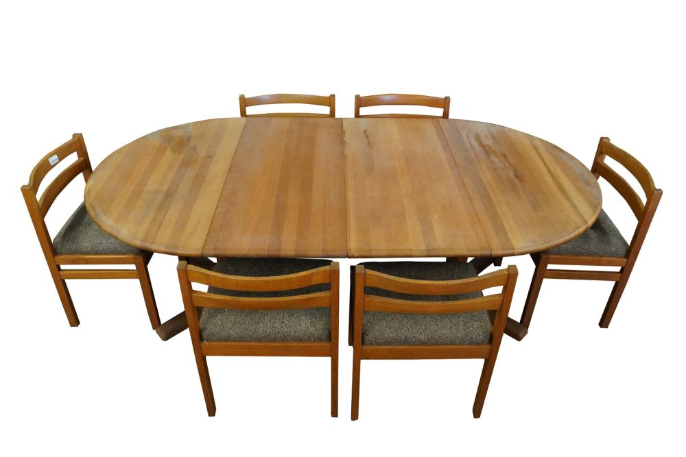 DANISH MODERN TEAK DINING TABLE &