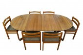DANISH MODERN TEAK DINING TABL