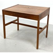 Danish Modern Teak Flip Top Va