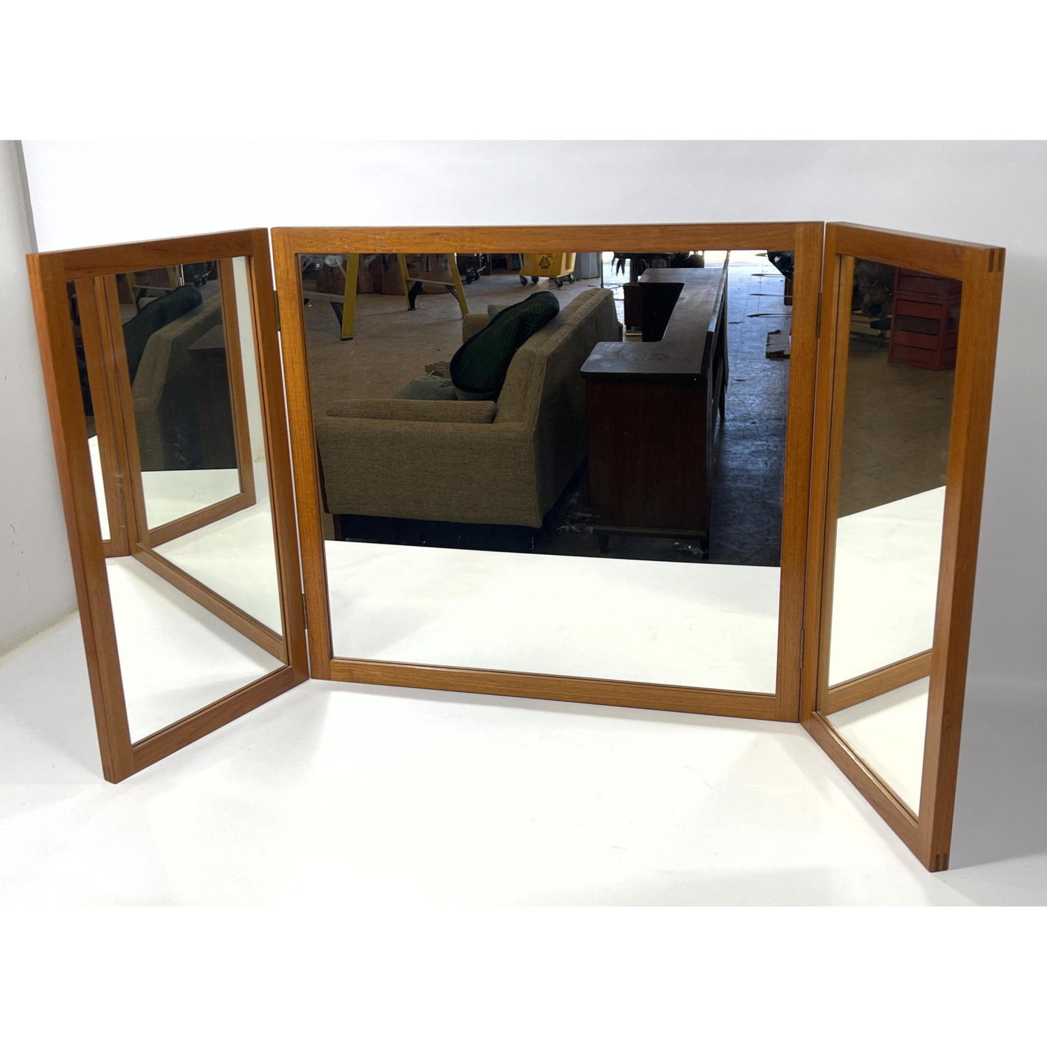 Danish Modern Teak Folding Vanity