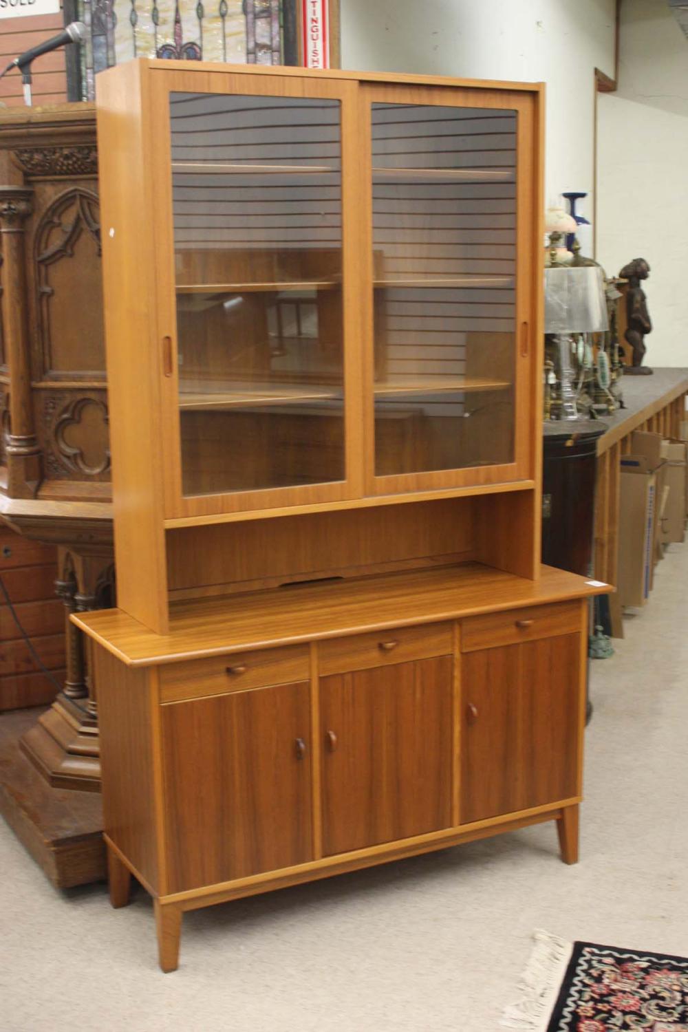 DANISH MODERN TEAK HUTCH, POUL