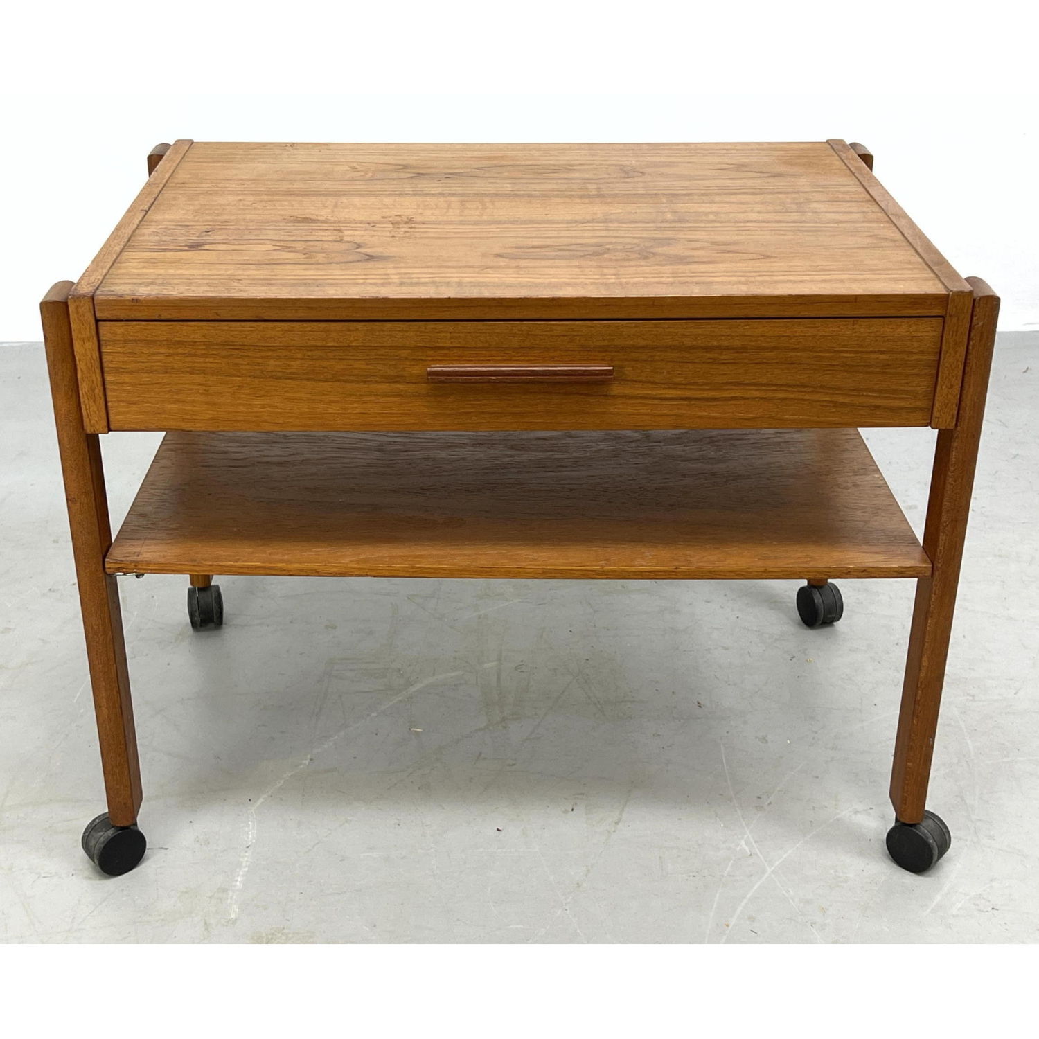 Danish Modern Teak Rolling Side