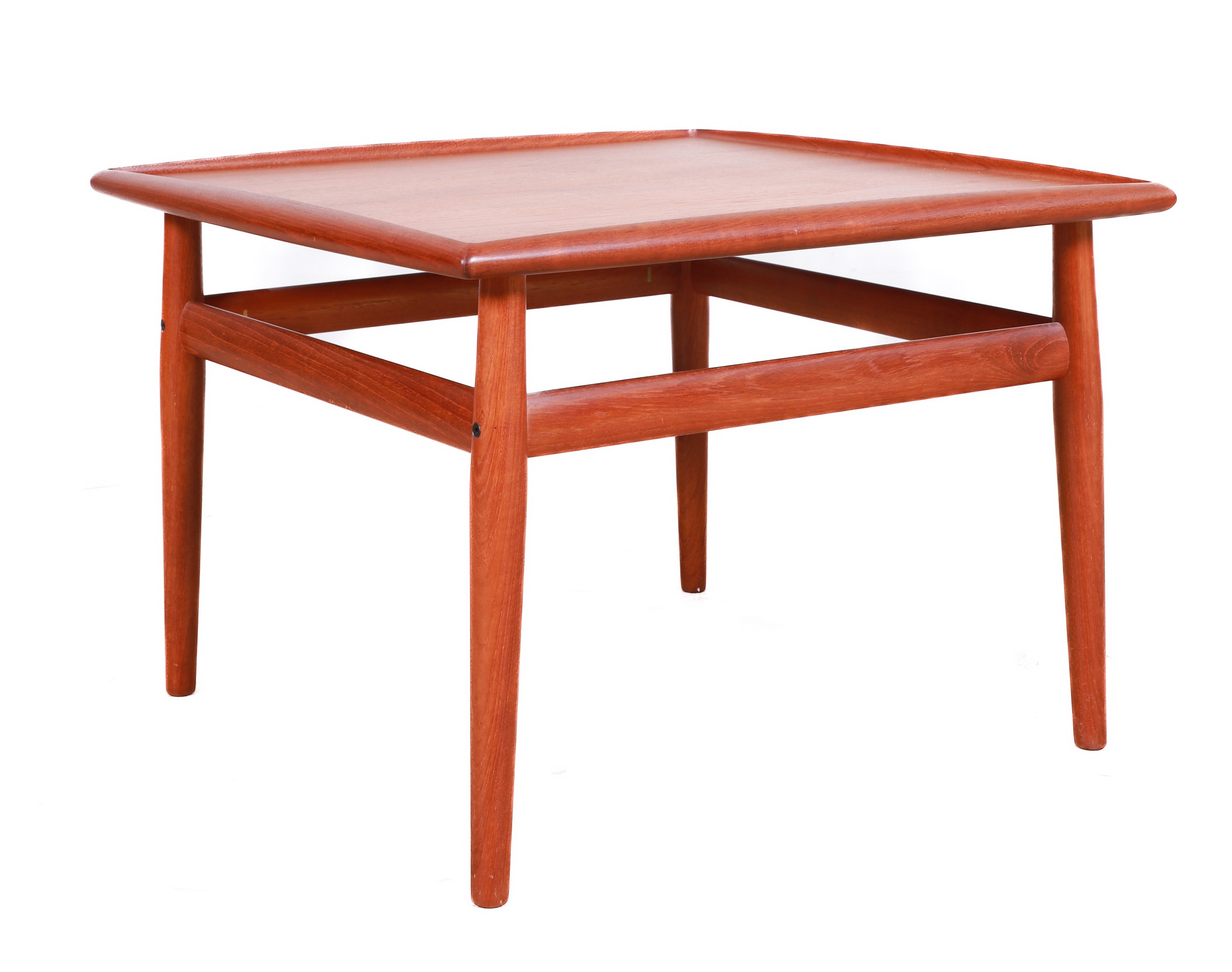 Danish Modern teak side table, 19"h