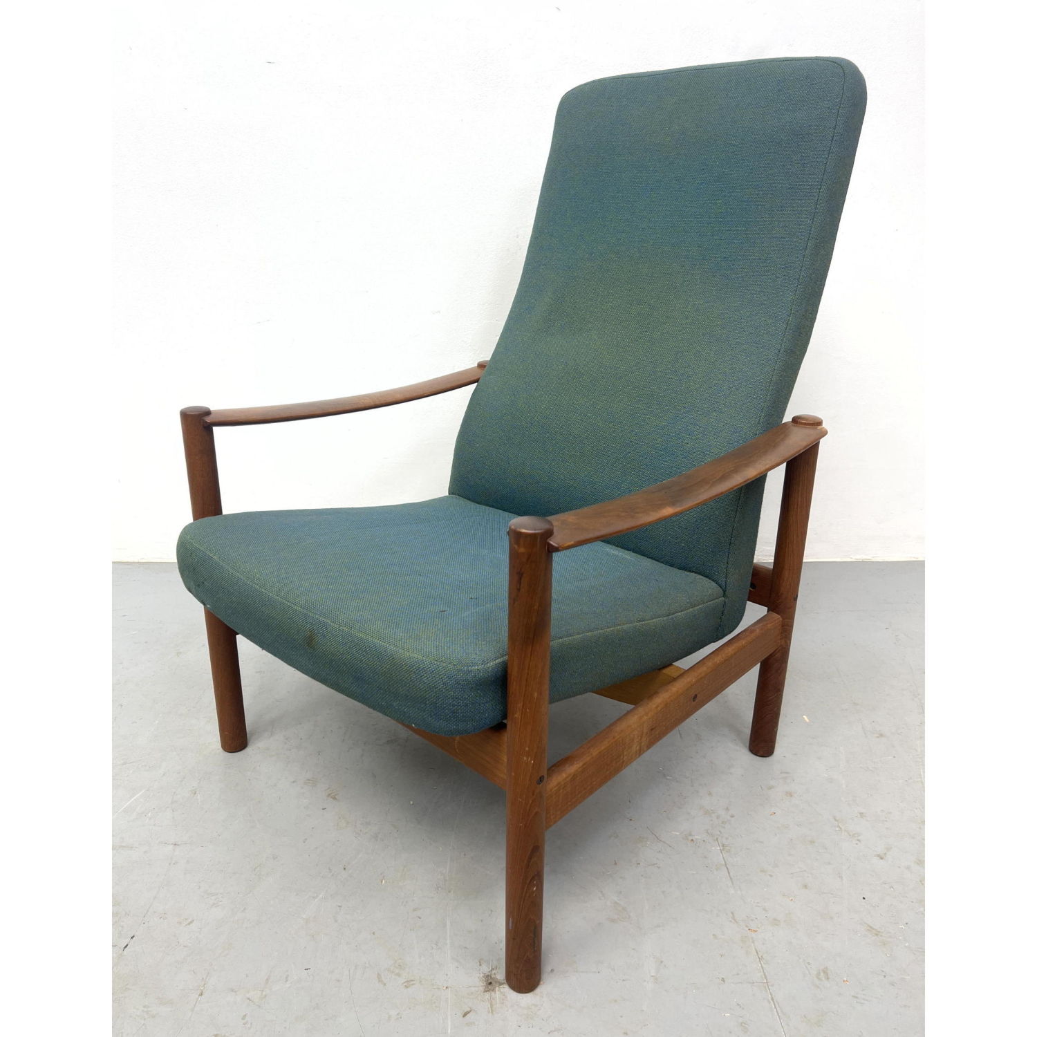 Danish Modern Teak Tall Back Lounge
