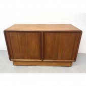 Danish Modern Teak Tambour Doo