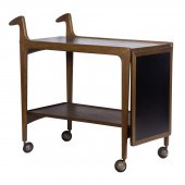 DANISH MODERN TEAK TEA CART Da