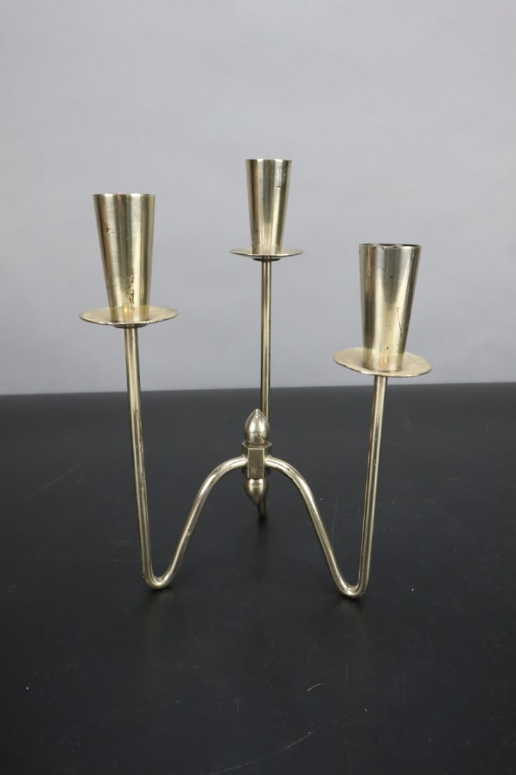 DANISH MODERN THREE CANDLE